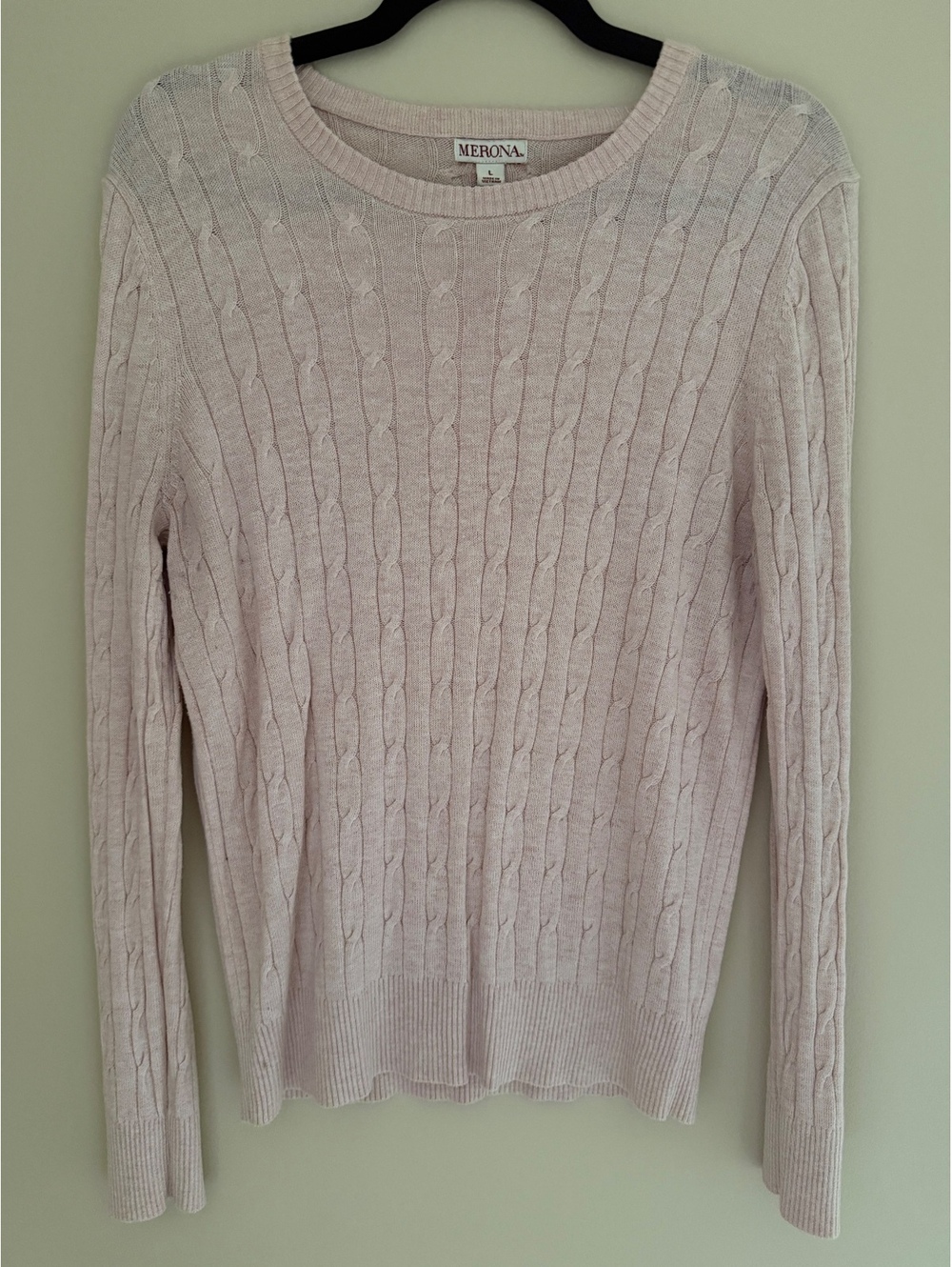L lightweight sweater, Merona, light pink